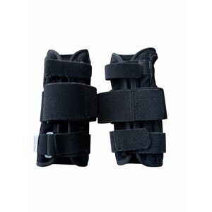 Walgreens Set of 2 Wrist Supports One Size Adult Black w/ Removable Splints